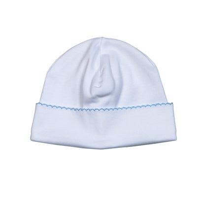 Baby Loren White Pima Beanie Trim (Color Options)