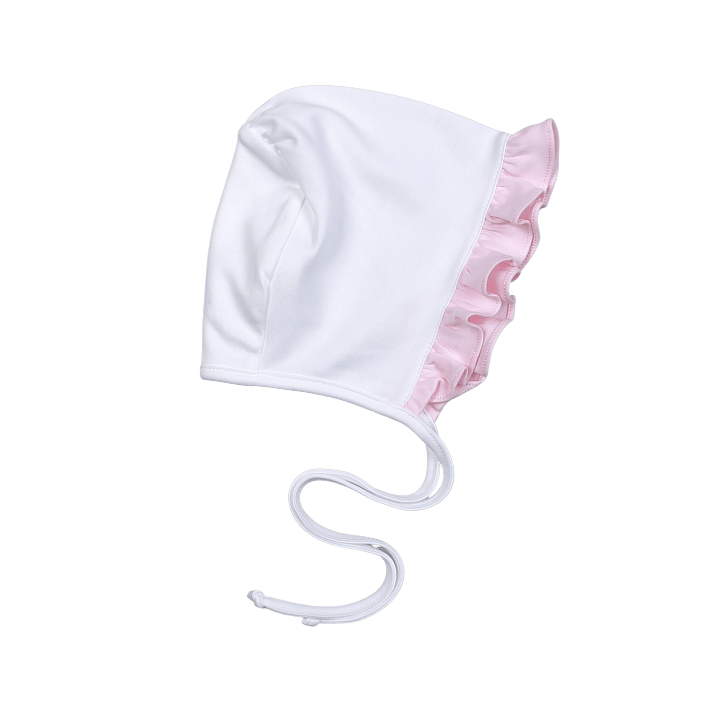 Baby Loren Lily White and Pink Bonnet