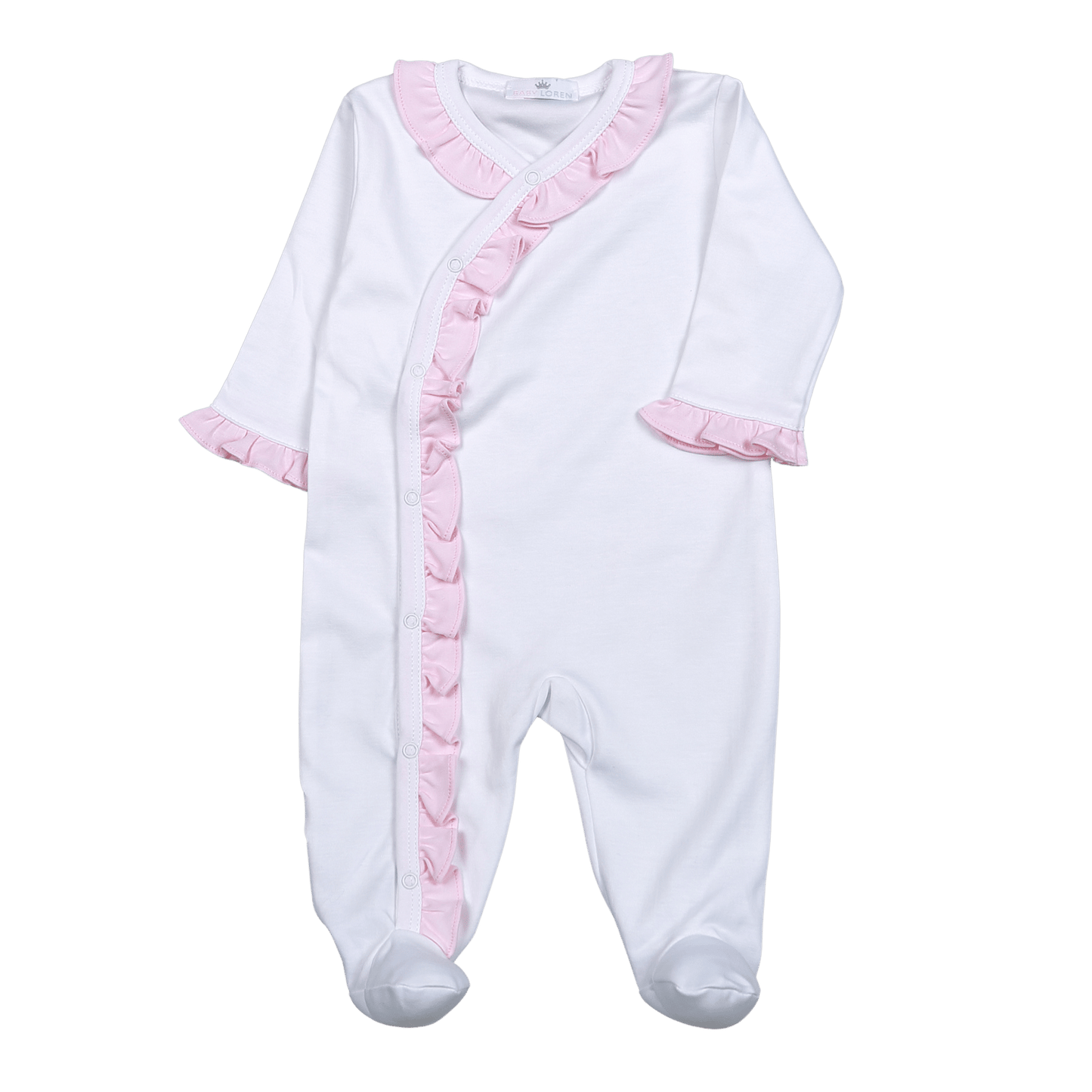 Baby Loren Lily Footie Pink Ruffles
