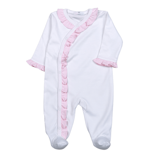 Baby Loren Lily Footie Pink Ruffles