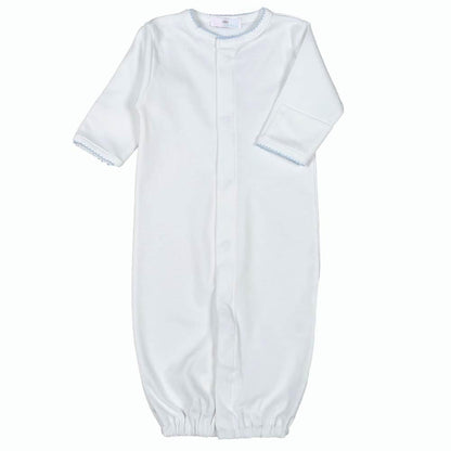Baby Loren White Pima Converter Light Blue Trim