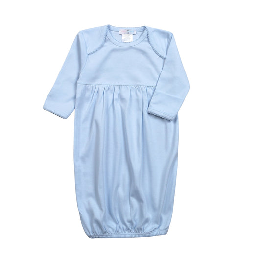 Baby Loren Blue Converter Gown Blue Picot Trim