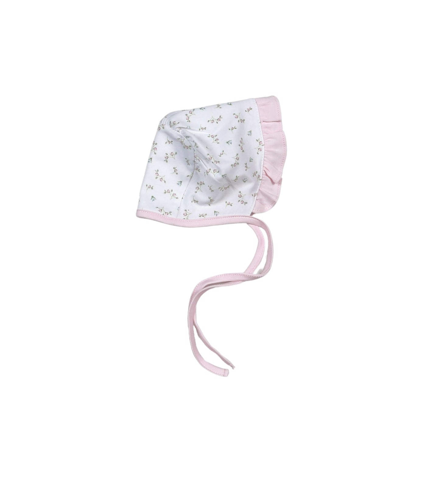 Baby Loren Bella Pink Floral Pima Bonnet