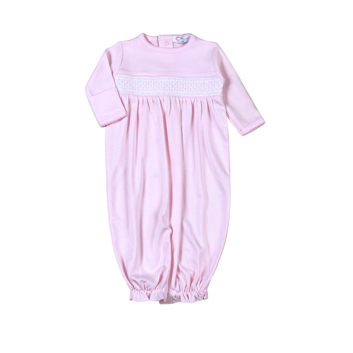 Baby Loren Pink Pima Hand Smock Converter