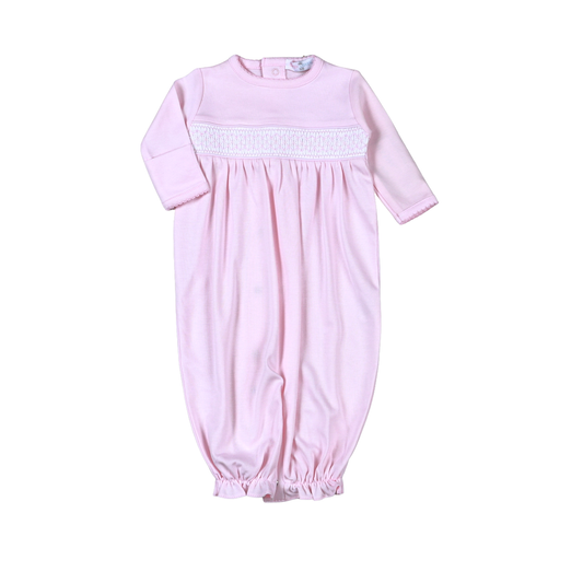 Baby Loren Pink Pima Hand Smock Converter