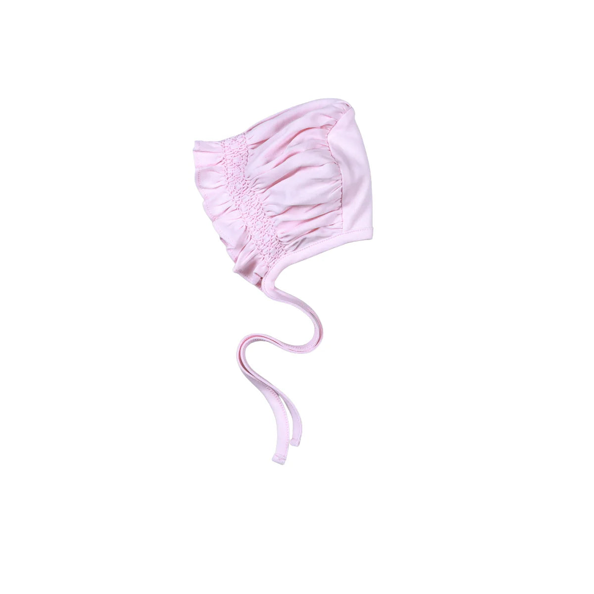 Baby Loren Pink Pima Hand Smock Bonnet