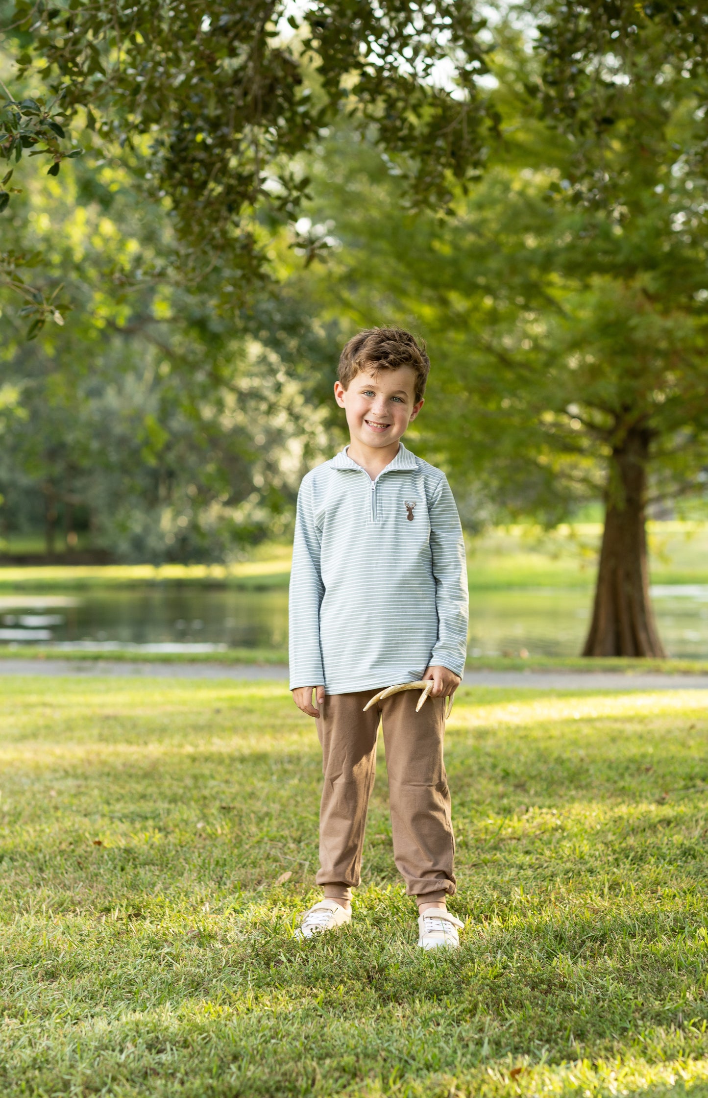 Trotter Street Kids Deer 1/4 Zip Pullover