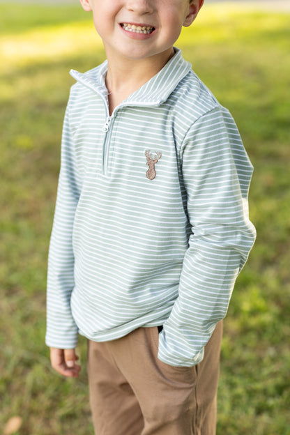 Trotter Street Kids Deer 1/4 Zip Pullover