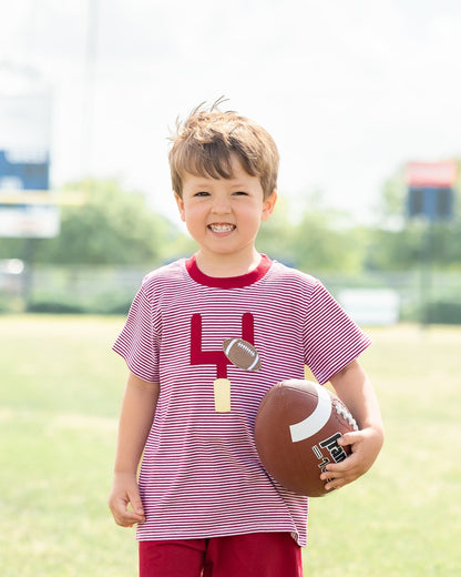 Smock Candy Down, Set, Hut Shirt - Crimson Stripe