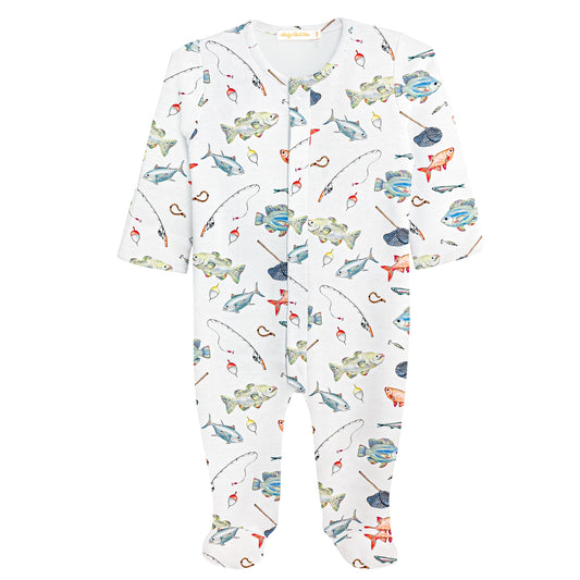 Baby Club Chic Fishing Day Printed Footie