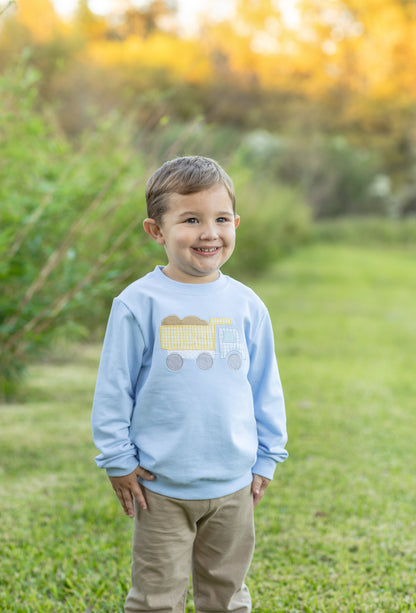 Trotter Street Kids French Terry Pullover - Dump Truck