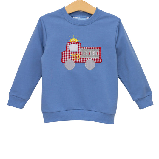 Trotter Street Kids French Terry Pullover - Fire Truck