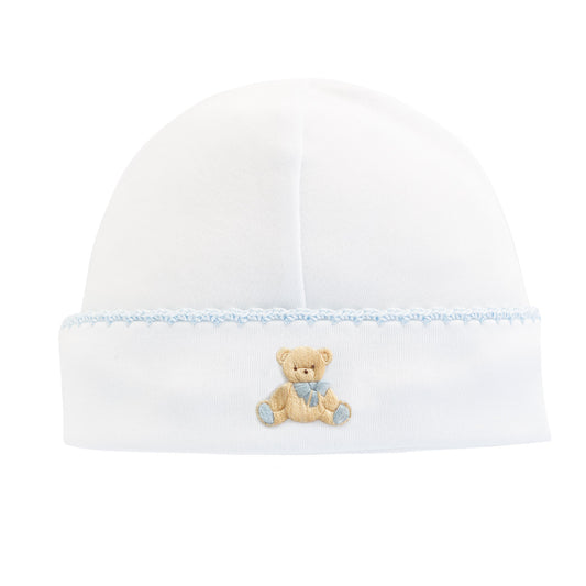 Baby Club Chic Toys Blue Round Hat with Crochet Trim