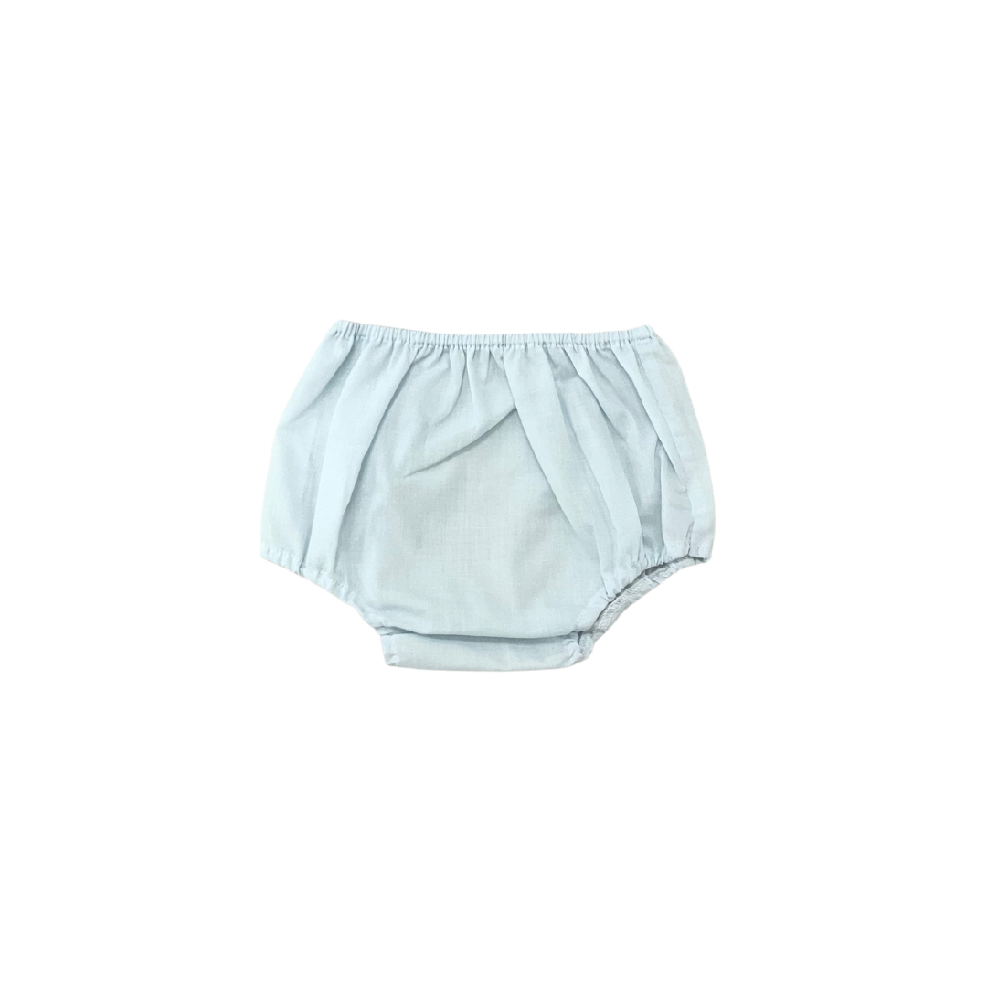 Petit Ami BLUE Shadow Stitched Easter Bunny Diaper Set