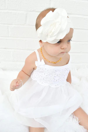 Cherished Moments Amber Teething Necklace for Teething Babies and Toddlers (Honey)