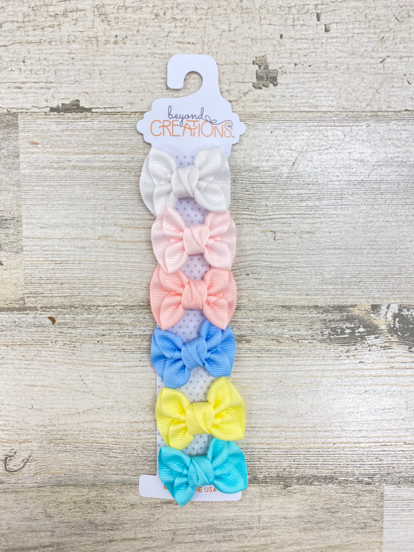 Beyond Creations Mini Snap Clip Bows 6-pack (different colors and styles)