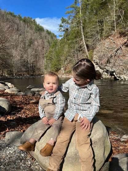 Me & Henry Harrison Cord Overalls Khaki