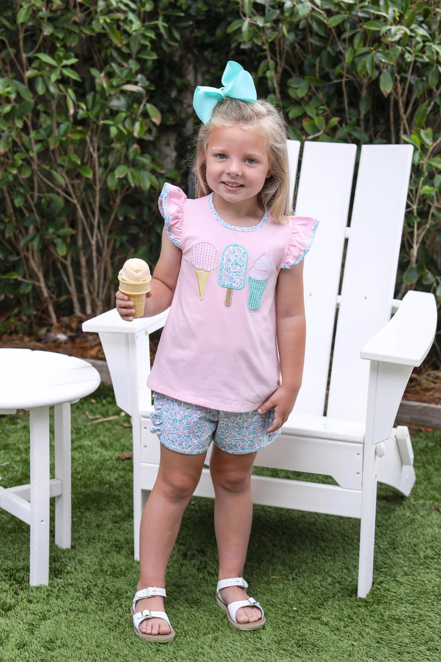 Trotter Street Kids Ice Cream Social Flutter Short Set