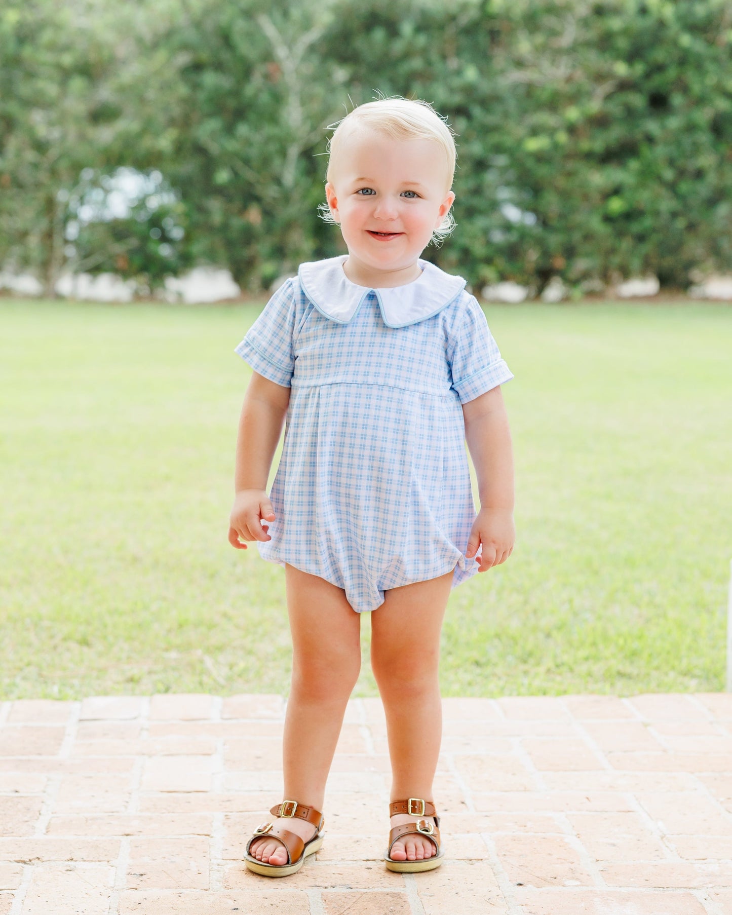 Smock Candy-Powder Blue Plaid Bubble