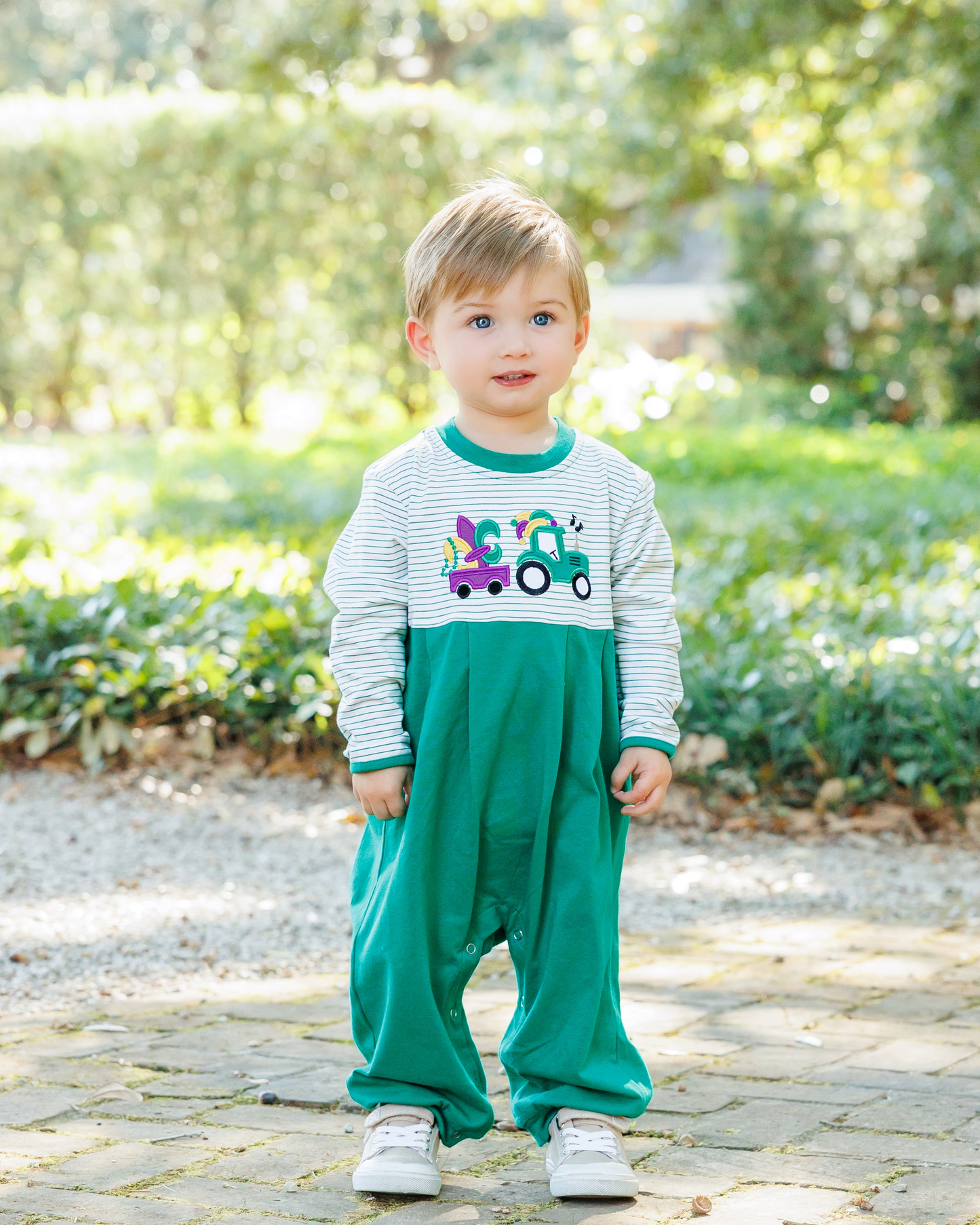 Jellybean by Smock Candy Tractor Krewe Romper