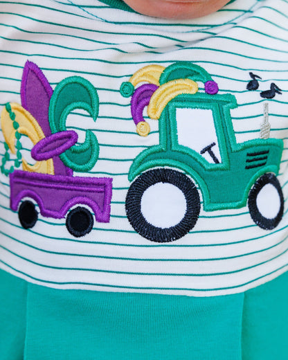 Jellybean by Smock Candy Tractor Krewe Romper