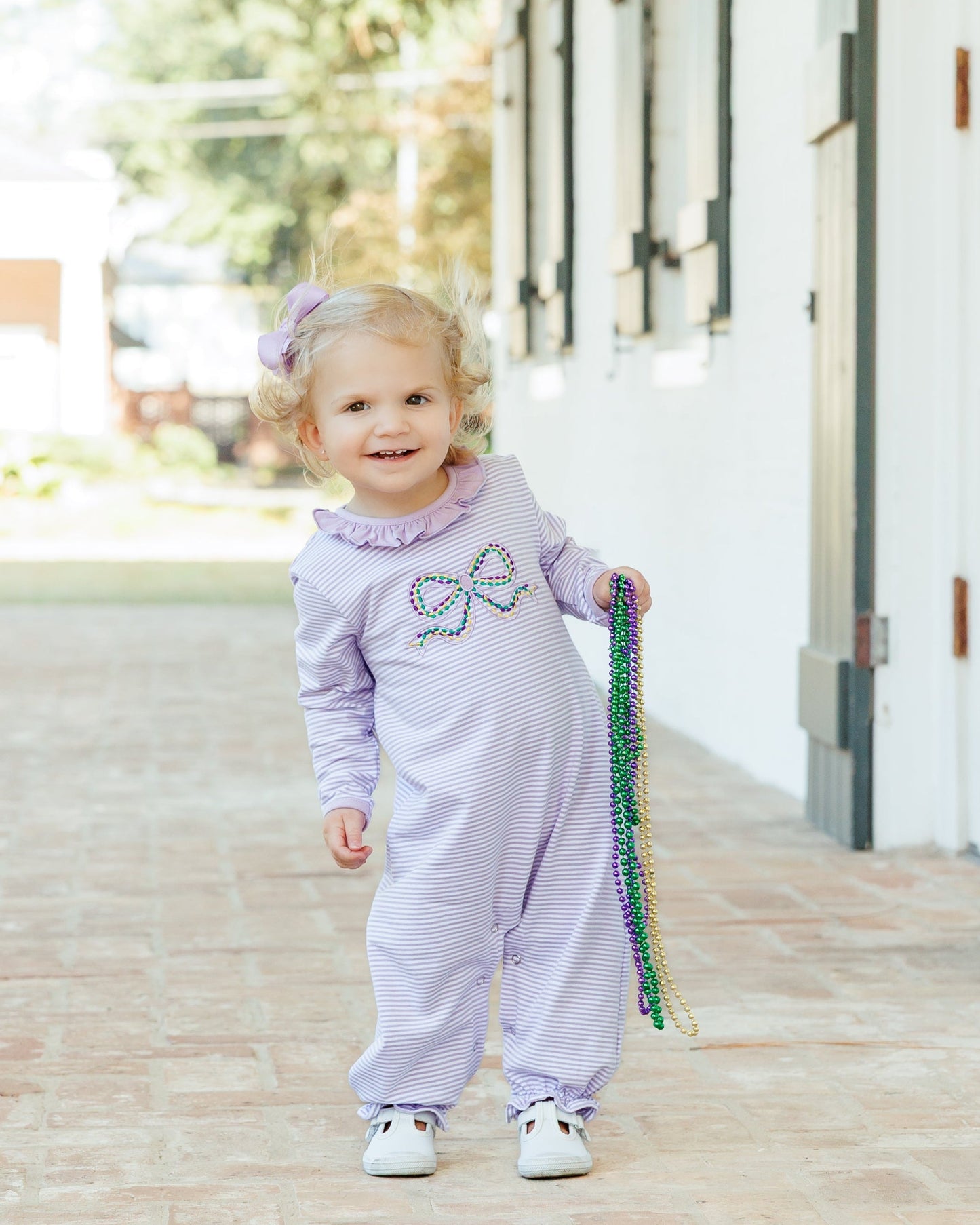 Jellybean by Smock Candy Bon Temps Bow Ruffle Romper