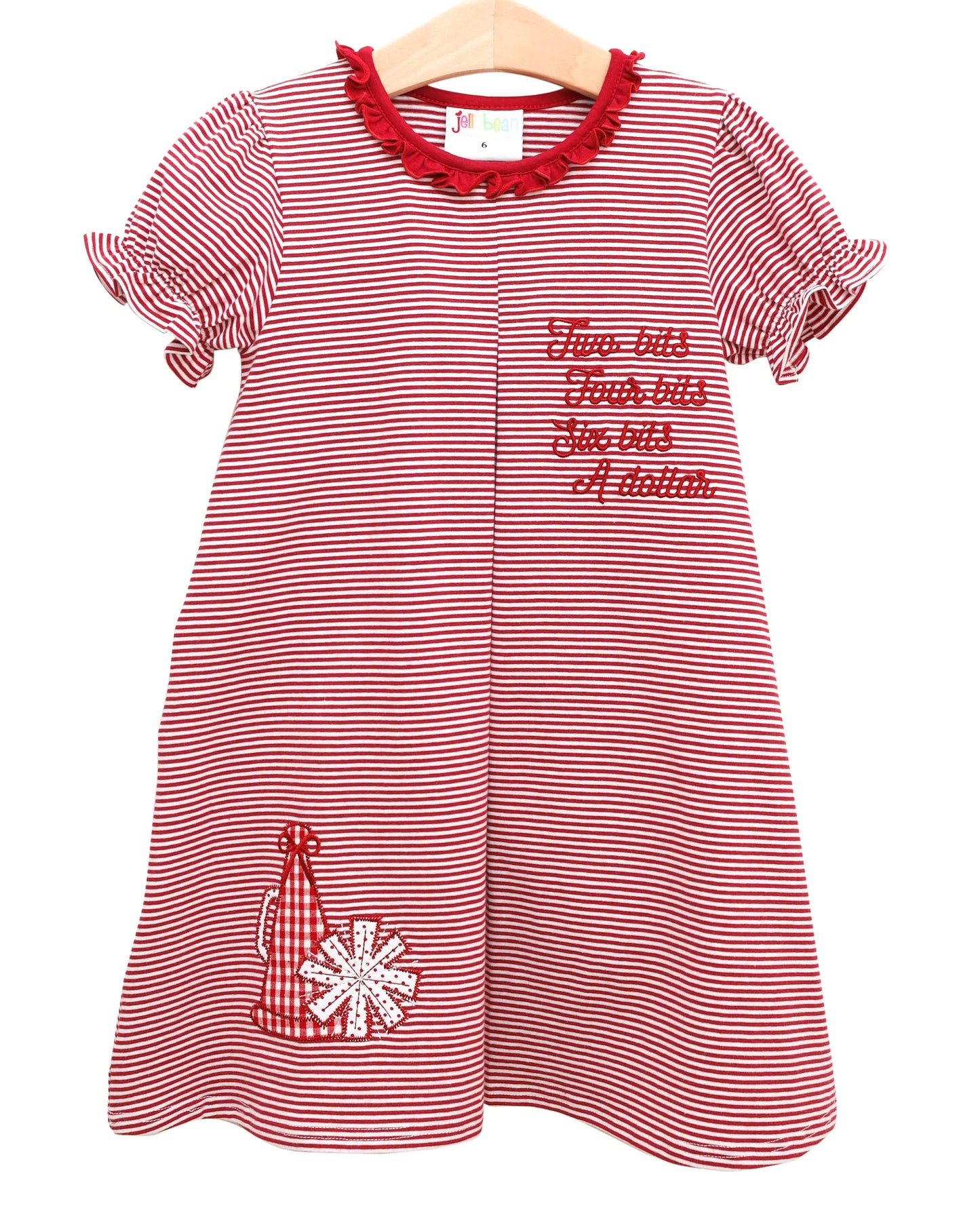 Smock Candy Stand Up and Holler Pleat Dress - Crimson Stripe
