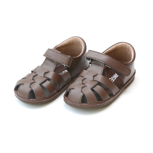 L'Amour Mack Angel Baby Boy Mack Leather Fisherman Sandal - Brown