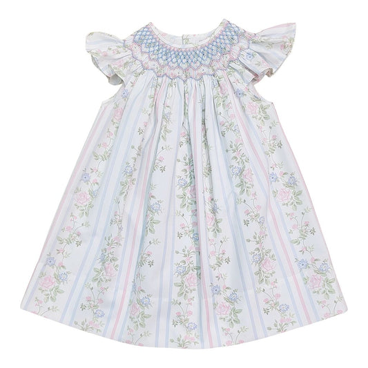 Sweet Dreams Valerie Floral Rose Vine Print Smocked Dress