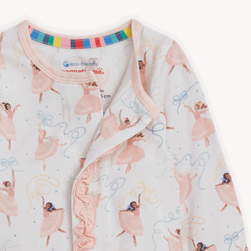 Magnetic Me Pretty Plies Modal Footie w/ Ruffle