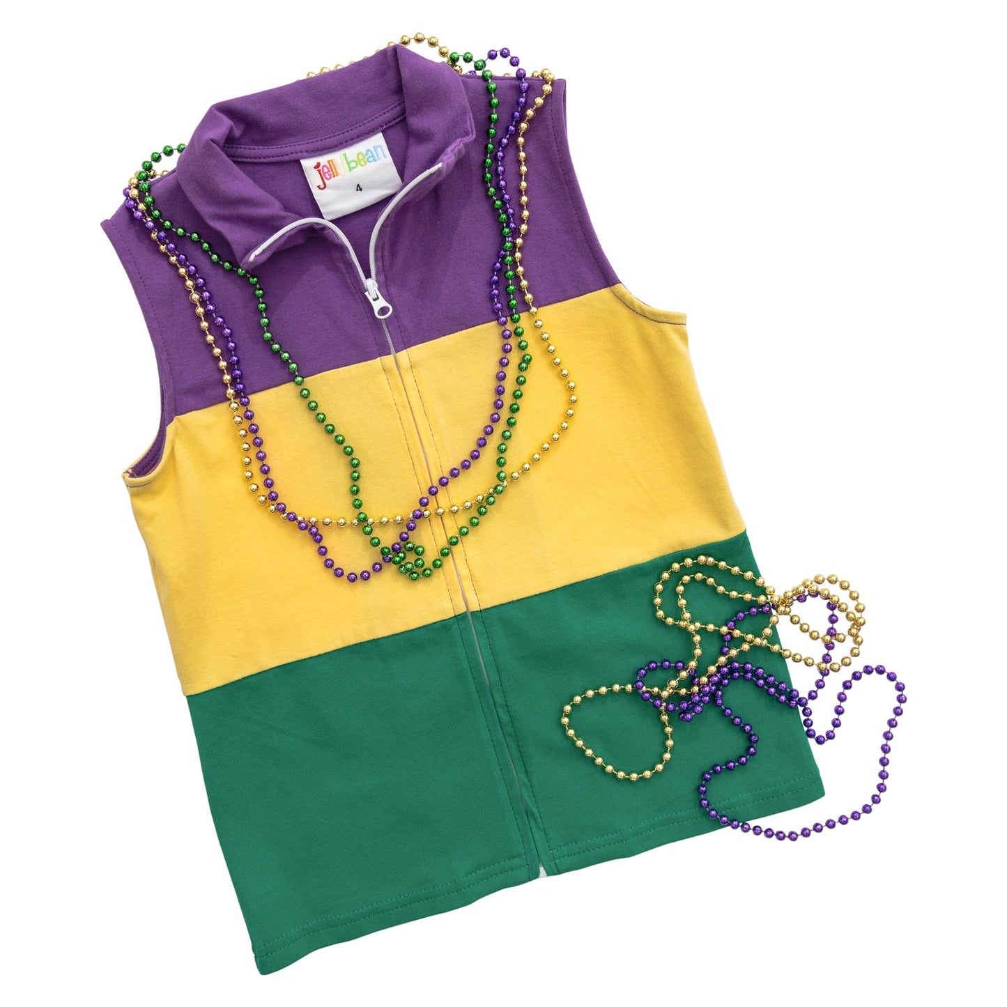 Smock Candy Mardi Gras Color Block Vest