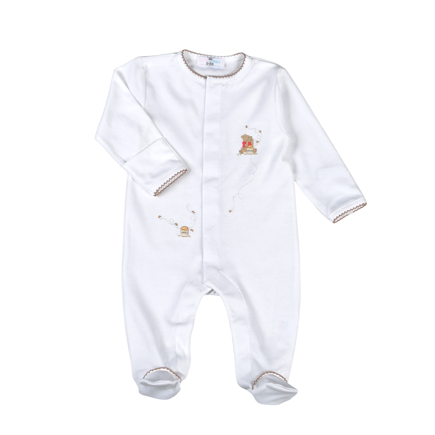 Baby Loren Honey Bear Pima Footie