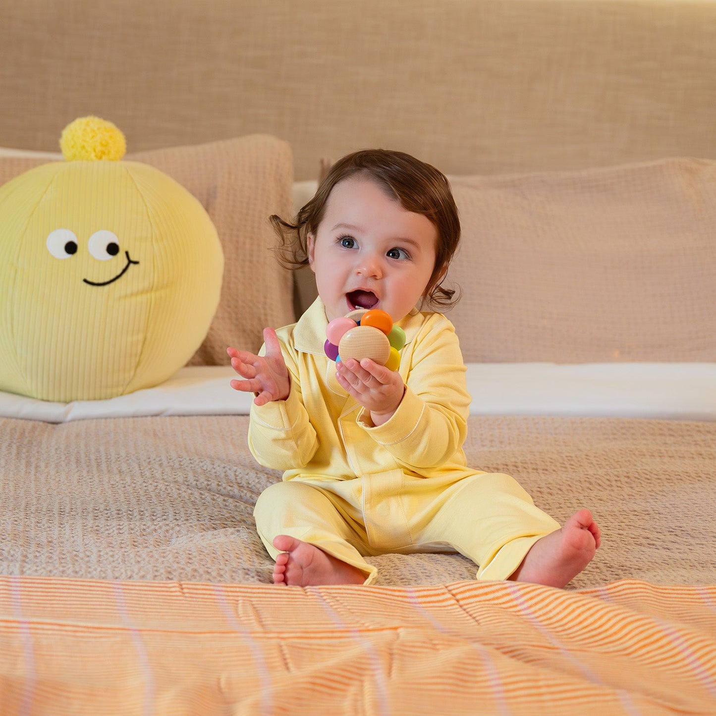 Magnetic Me Stars Yellow Right Fit Magnetic Pant Romper