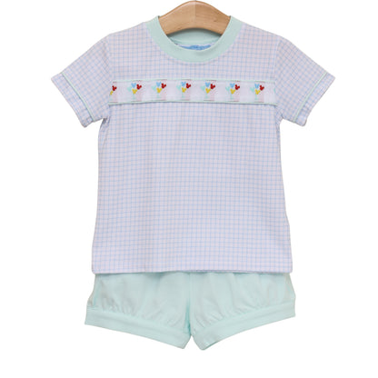 Trotter Street Kids Magical Balloons Banded Short Set