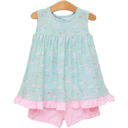 Trotter Street Kids Mermaid's Tale Short Set