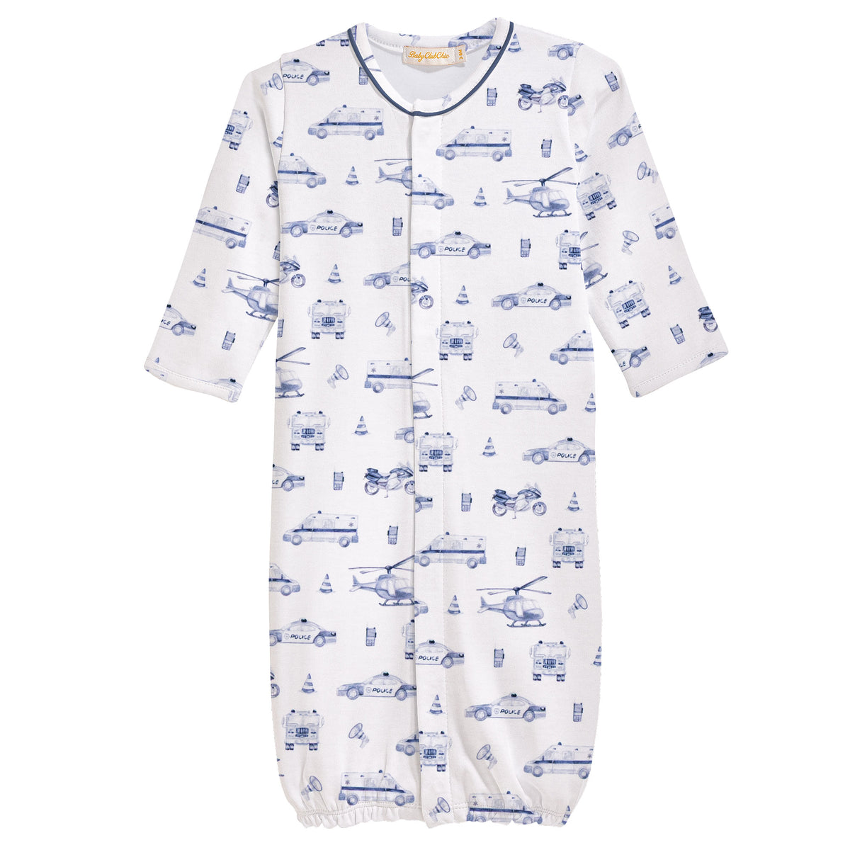 Baby Club Chic Rescue Riders Printed Pima Conv Gown