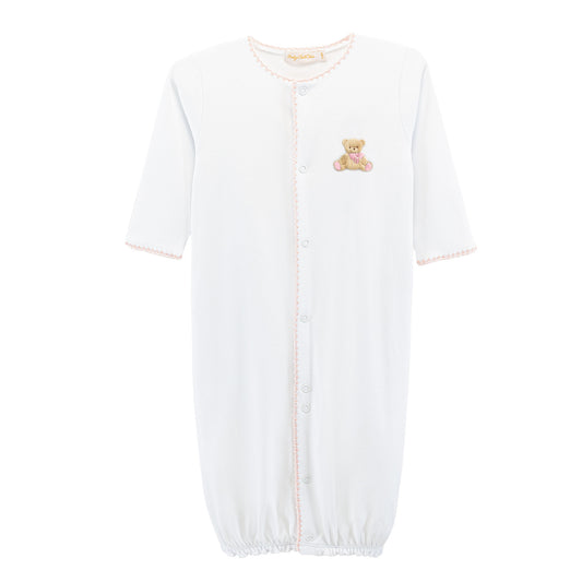 Baby Club Chic Toys - Pink Convertible Gown with Crochet Trim