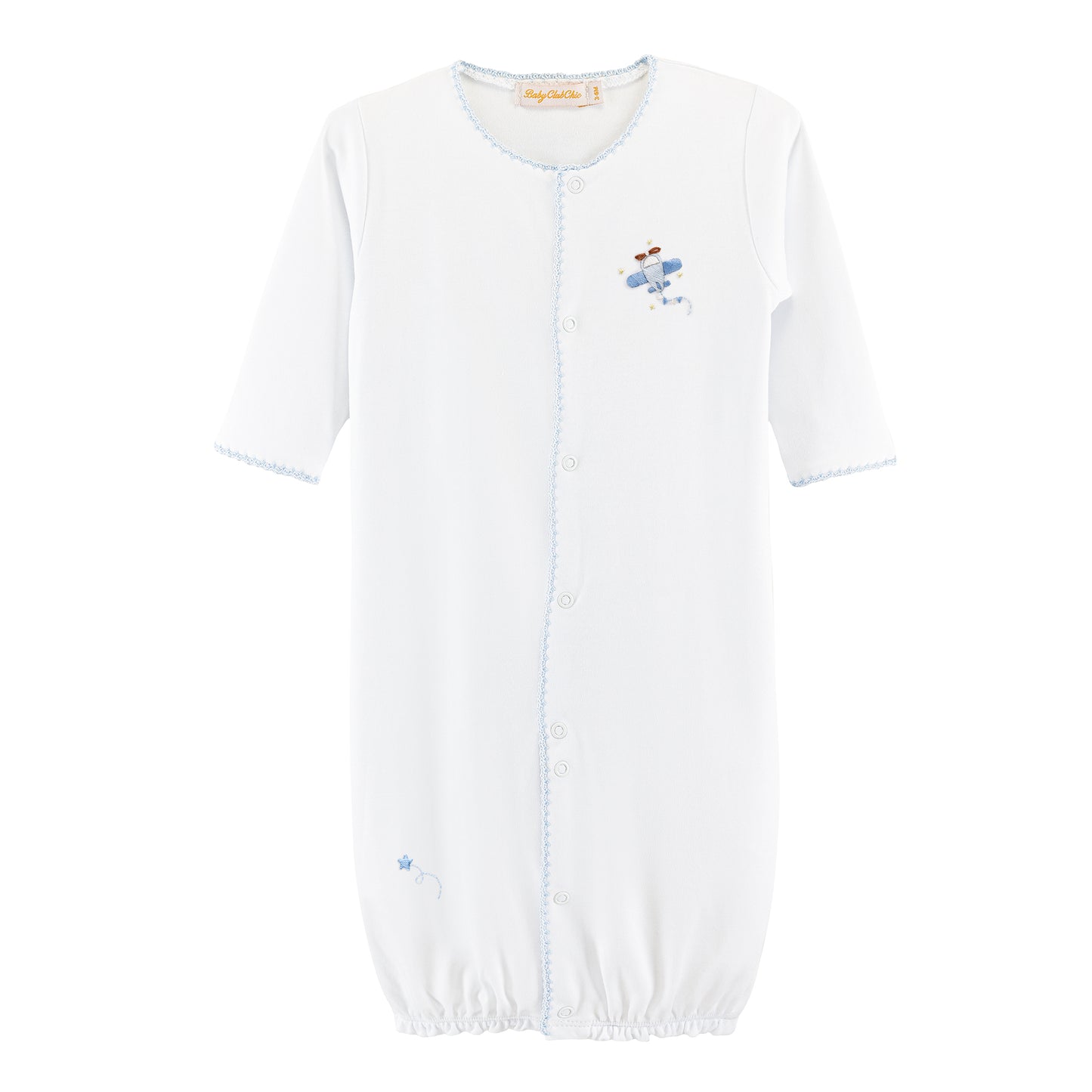 Baby Club Chic Sky Adventure Convertible Gown w/Crochet Trim