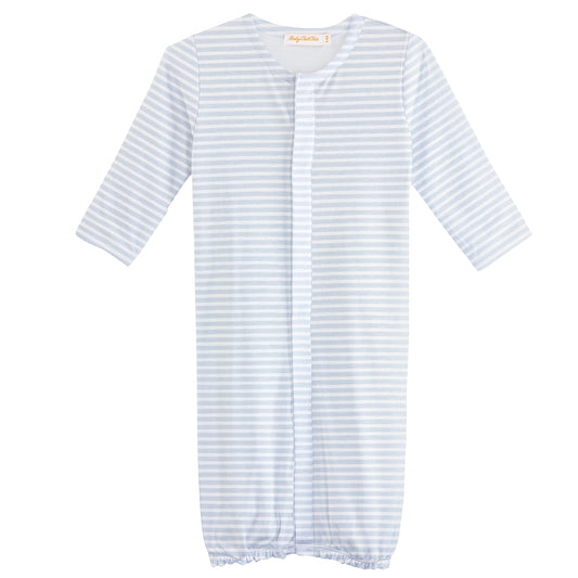 Baby Club Chic Light Blue Stripes Printed Convertible Gown