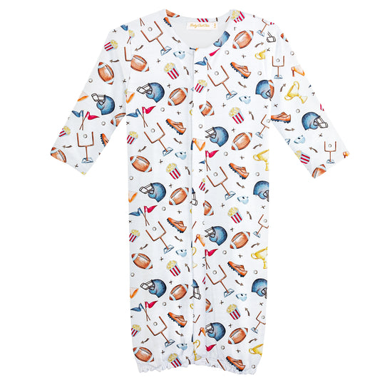 Baby Club Chic Football Printed Convertible Gown