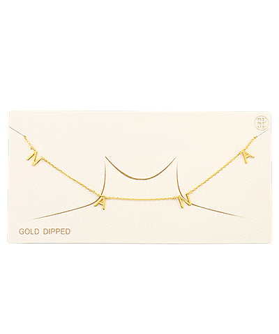 Nana Letter Necklace (spaced)