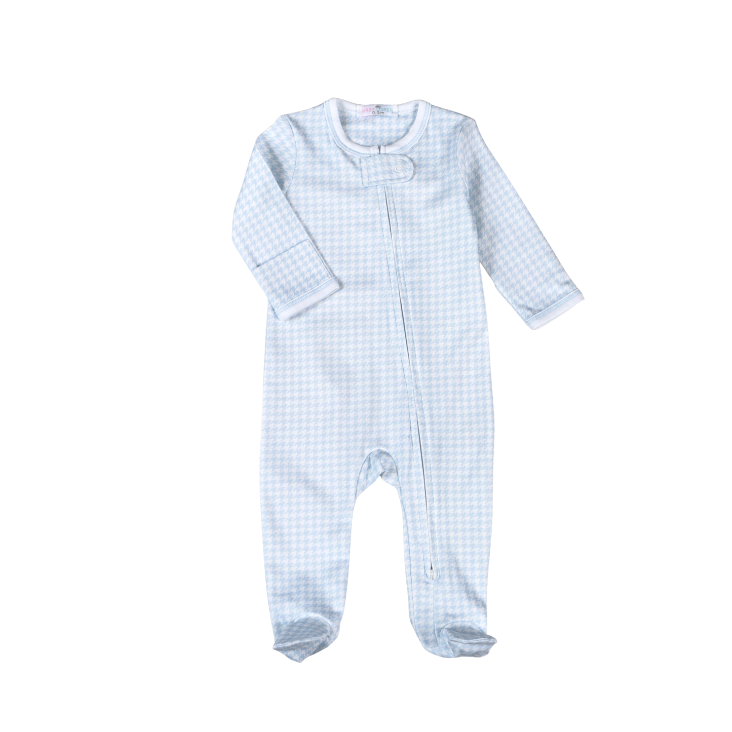 Baby Loren Blue Samuel Pima Zipper Footie