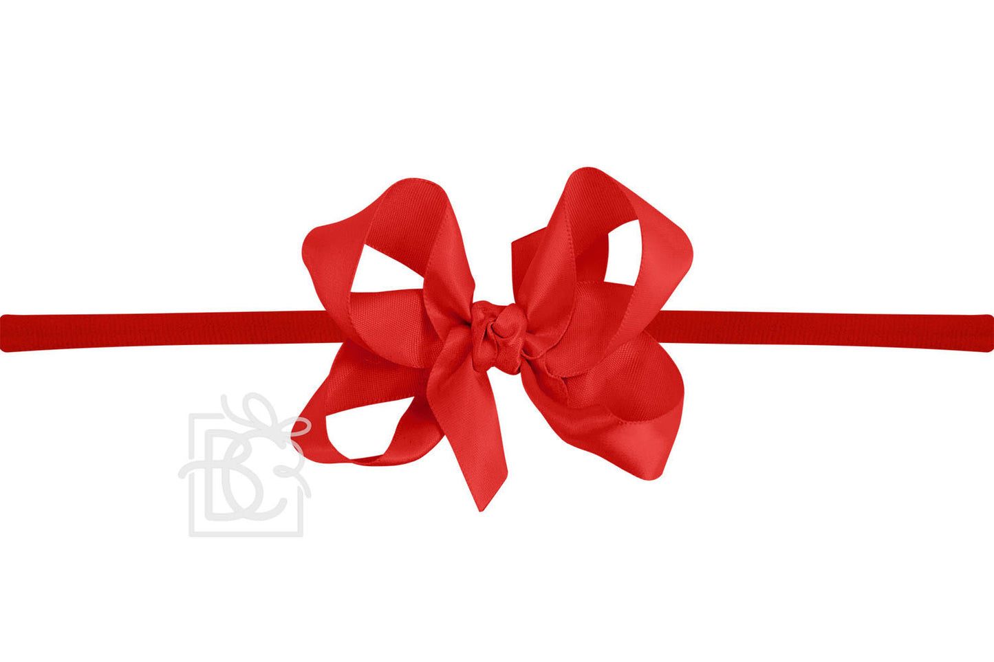 Beyond Creations: 3.5" SATIN 1/4" PANTYHOSE HEADBAND BOW