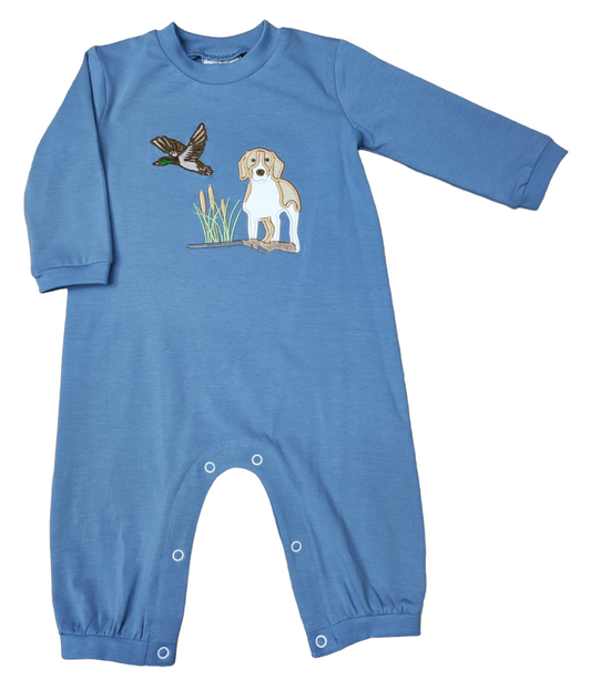 Three Sisters Duck Hunting Applique Romper