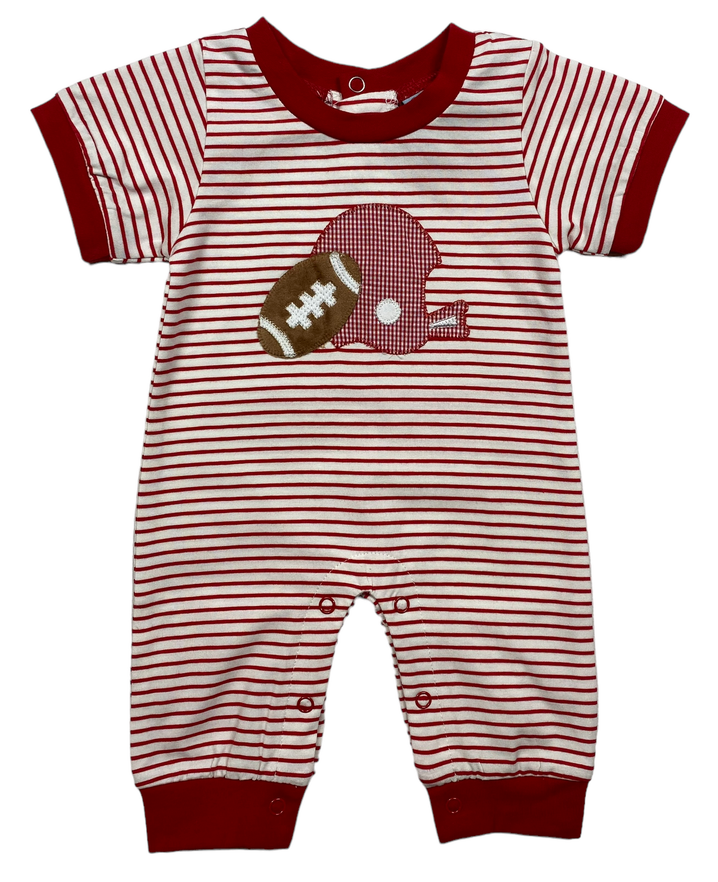 Three Sisters Red Football Romper