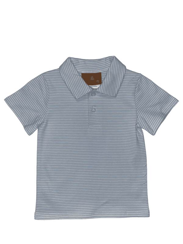 Millie Jay Bennett Short Sleeve Shirt -- Lt Blue Stripe