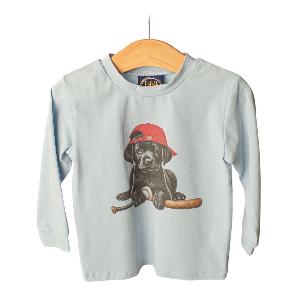 Emma Jean Kids Baseball Pup Longsleeve Boys Shirt
