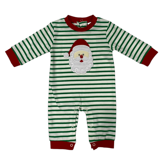 Three Sisters Santa Applique Boys Romper