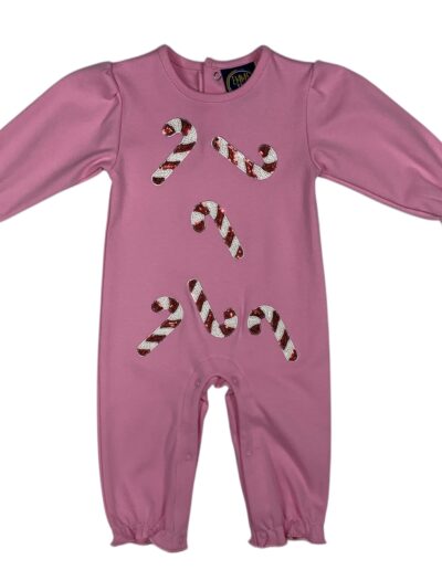 Emma Jean Candy Cane Girls Romper