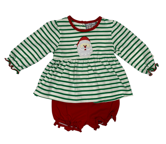 Three Sisters Santa Applique Bloomer Set